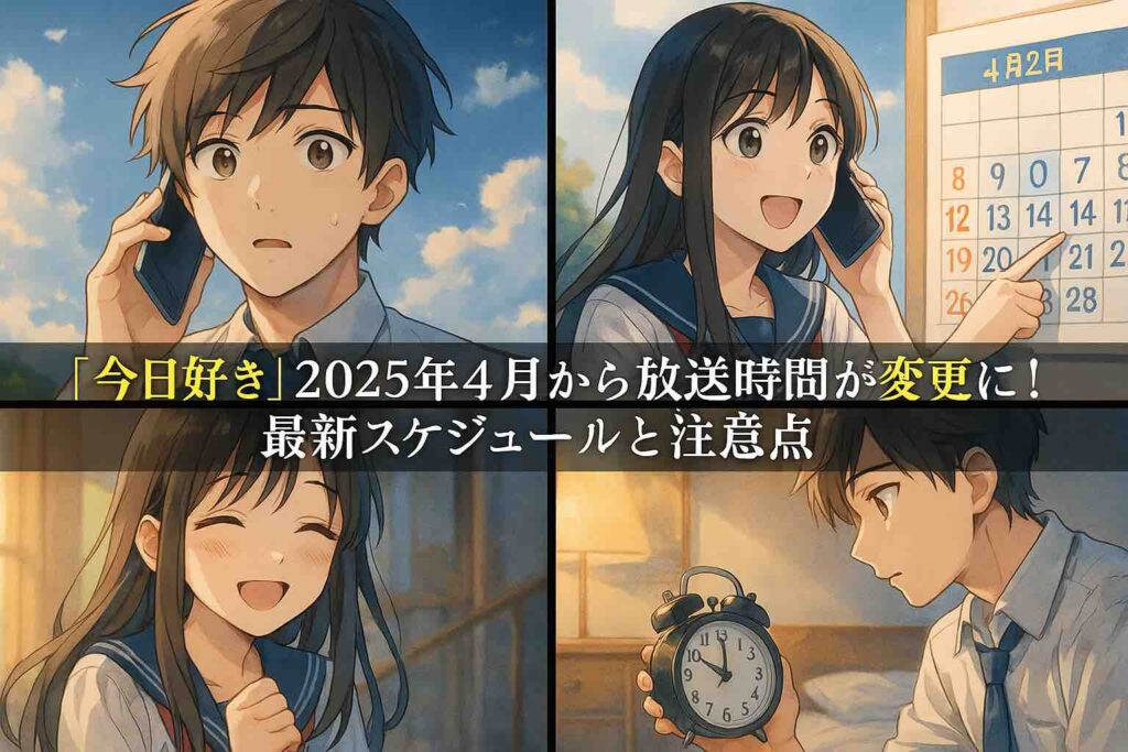 【今日好き】2025年4月から放送時間が変更に!最新スケジュールと注意点 | エンタメライク
