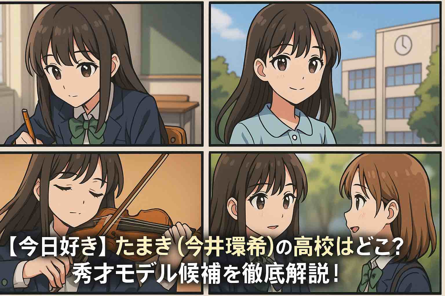 【今日好き】たまき（今井環希）の高校はどこ？秀才モデル候補のプロフ | エンタメライク