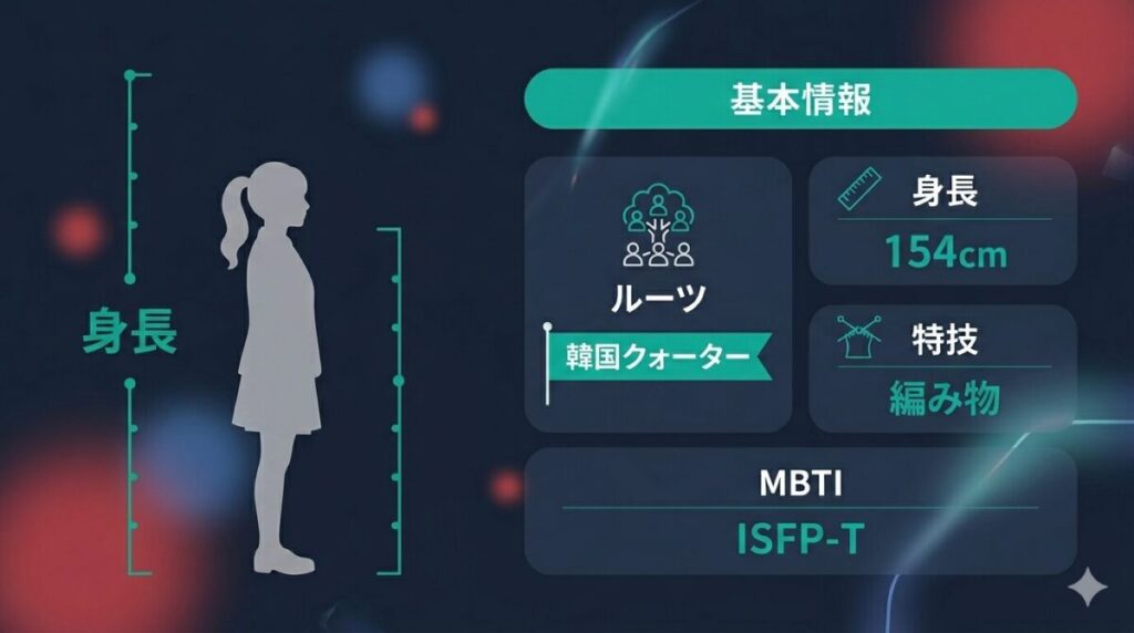 今日好きに出演する金沢十亜の韓国クォーターというルーツや身長などの基本プロフィールをまとめた情報整理図